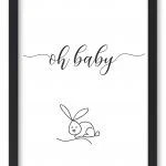 Wandbild "oh Baby" mit Hase