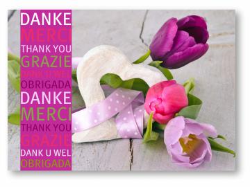 Postkarte "Danke Tulpen"