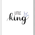 Wandbild little king - blue