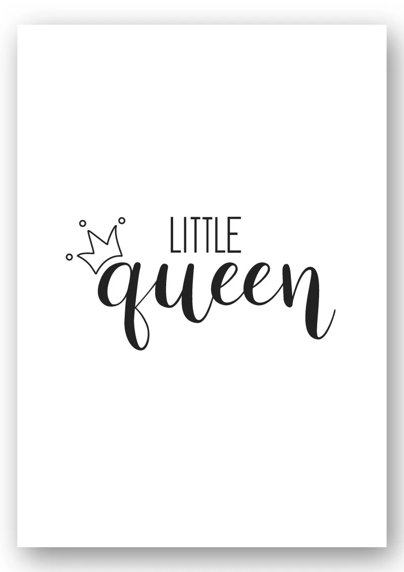 Wandbild little queen - black
