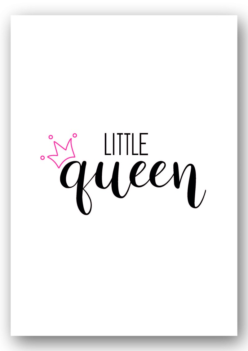 Wandbild little queen - pink