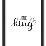 Wandbild little king - black