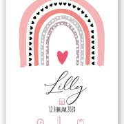 Wandbild personalisierbar Regenbogen "Lilly"