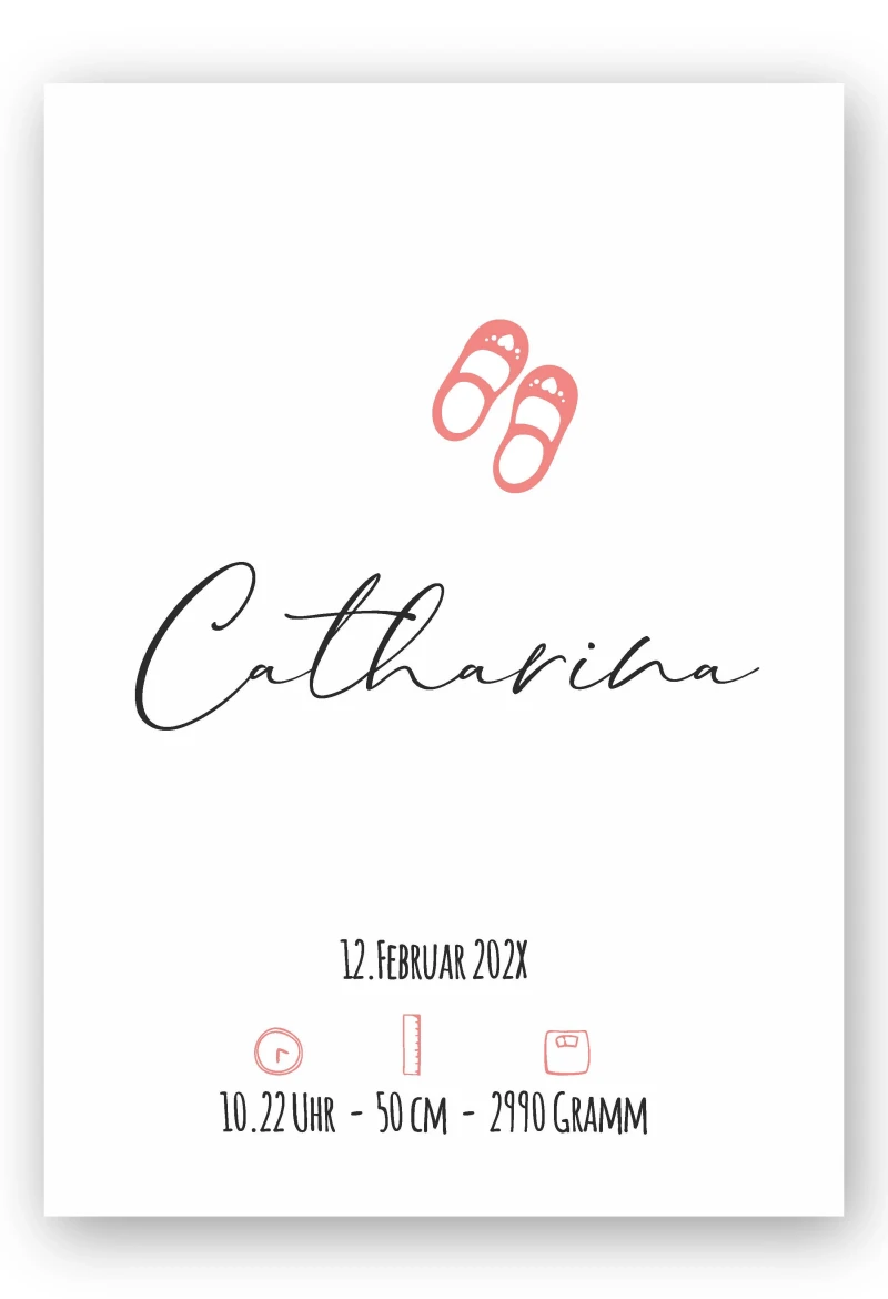 Wandbild personalisierbar Schuhe "Catharina"
