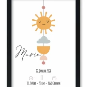 Wandbild personalisierbar Sonne "Marie"