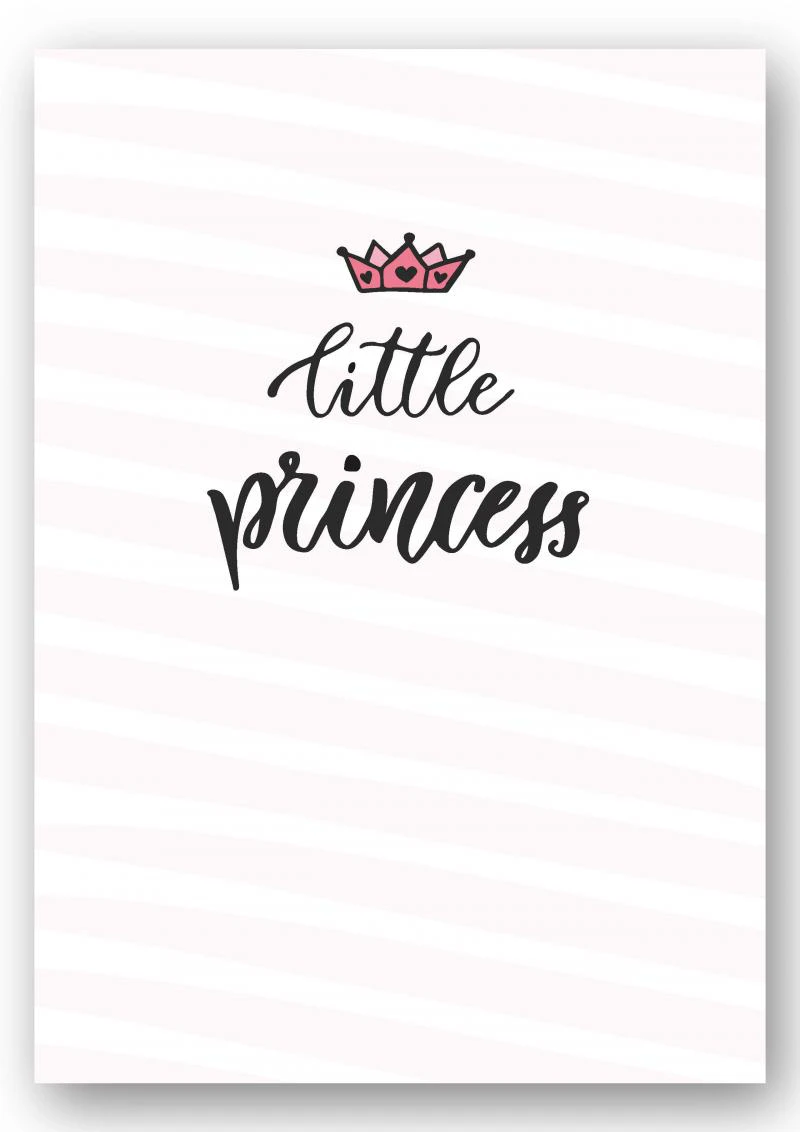 Wandbild "little princess" rosa