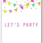 Wandbild "let's party"