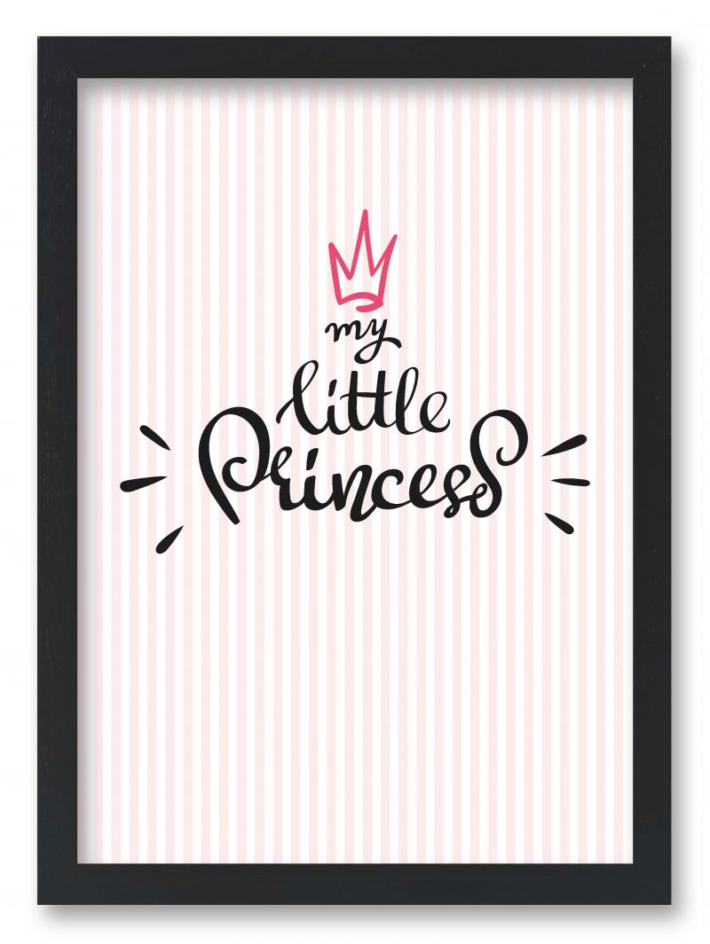 Wandbild "my little princess" stripes rosa