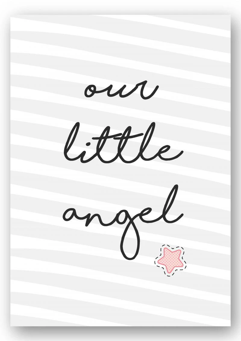 Wandbild "our little angel" stern