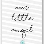 Wandbild "our little angel" herz