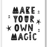 Wandbild make magic - black