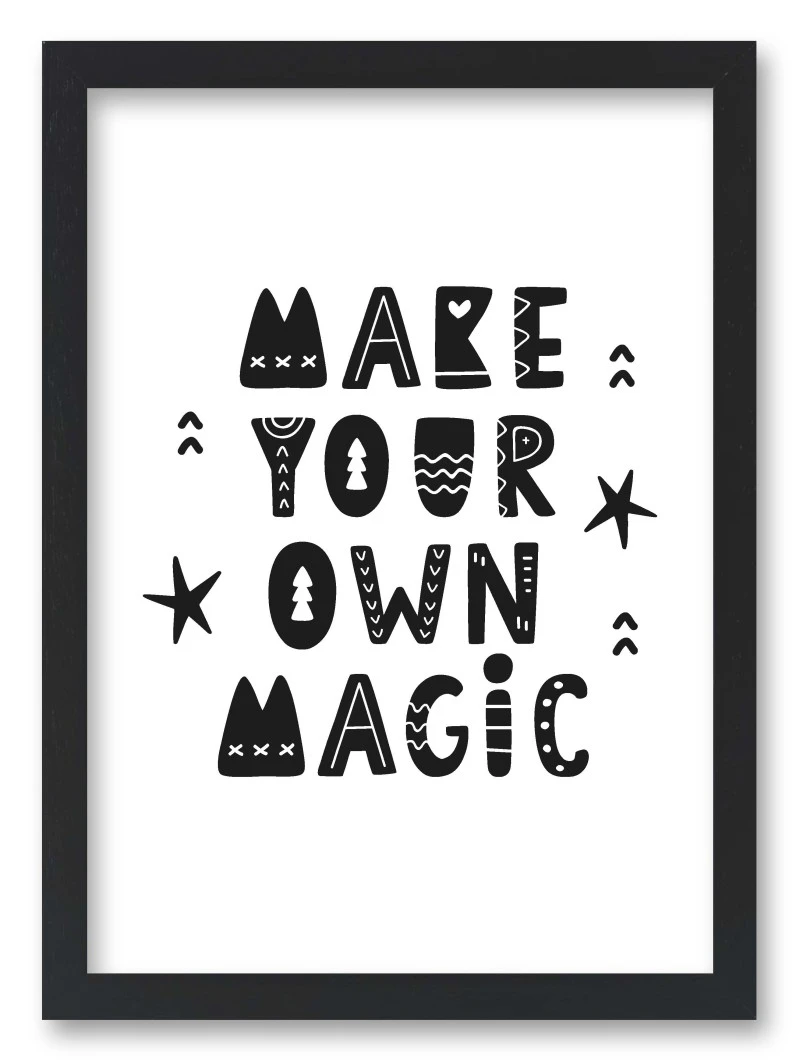 Wandbild make magic - black